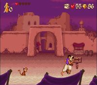 une photo d'Ã©cran de Aladdin sur Nintendo Super Nes